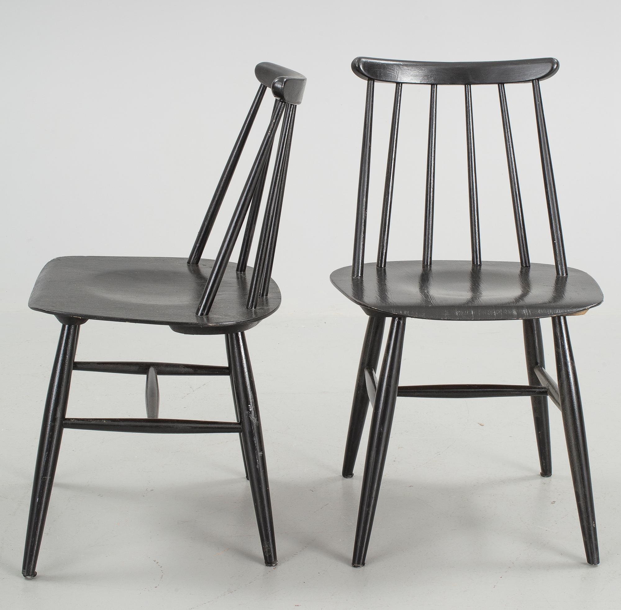 STOLAR, 4 st, "Fanett", Ilmari Tapiovaara, Edsbyverken, 1950-tal.