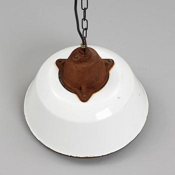 A metal ceiling light, 20th century.