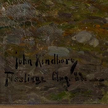 JOHAN "JOHN" KINDBORG, Oil on canvas, signed and dated Tisslinge aug-89.