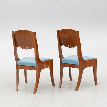 Stolar, åtta stycken, Baltikum, ca 1840-tal,  Senempire.