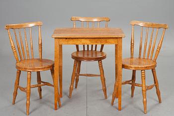BORD och STOLAR, 3 st, 1900-tal.