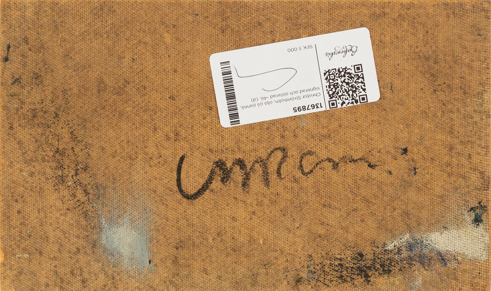 Christer Strömholm, oil on panel, signed and dated -46.