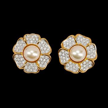 Two pair of earrings by Christian Dior.