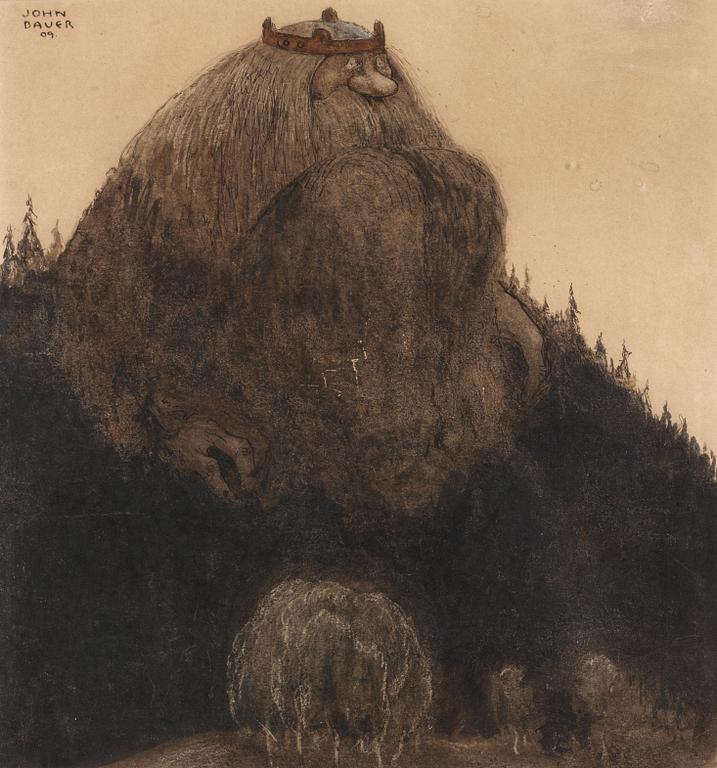 John Bauer, "Herr Birre och trollen" (Master Birre and the goblins).