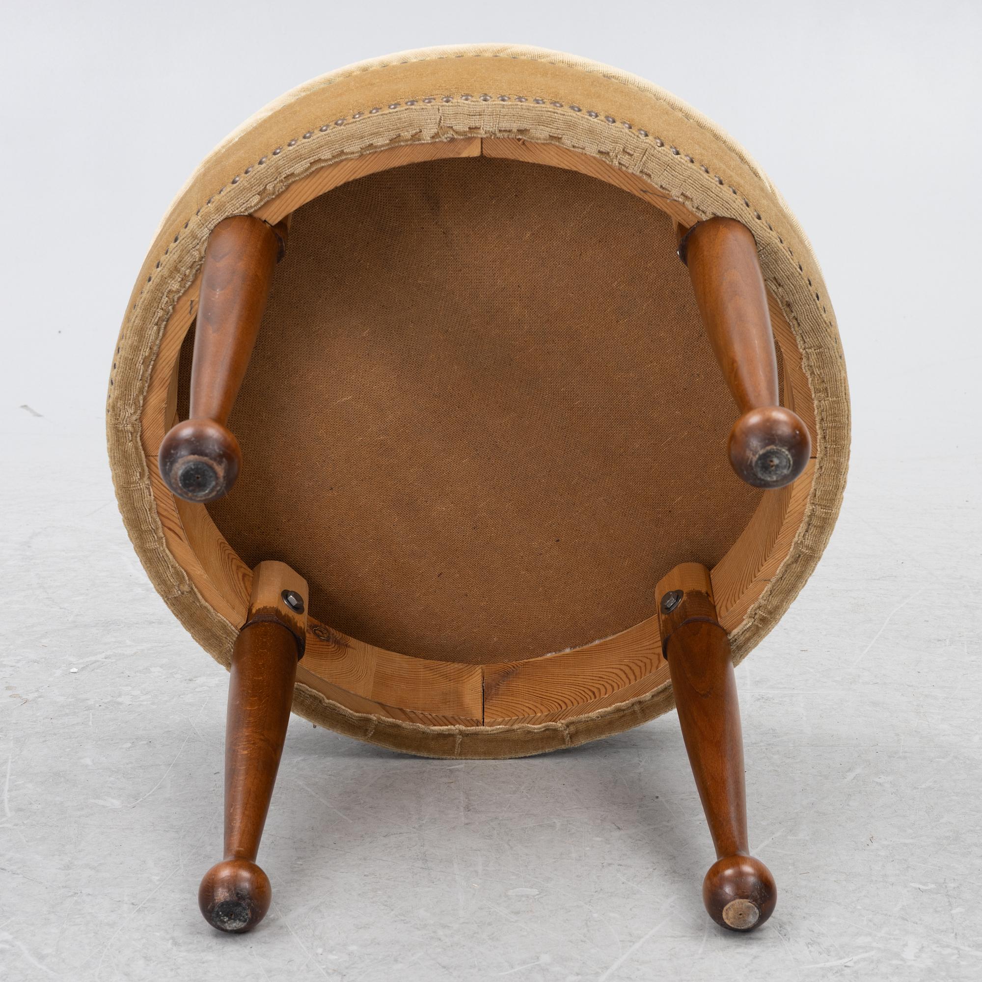 A Swedish Modern ottoman, Sweden, 1940's.