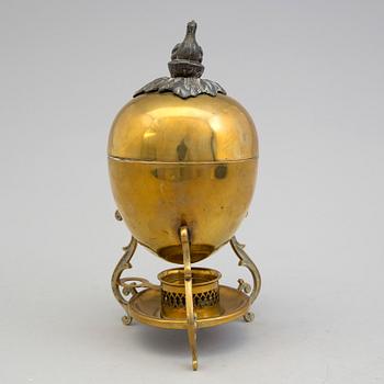 ÄGGKOKARE, mässing, 1800-tal.