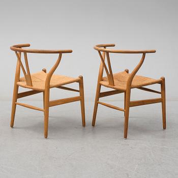 HANS J WEGNER, stolar, 6 st, "Y-stolen", Carl Hansen & Son, 1950/60-tal.