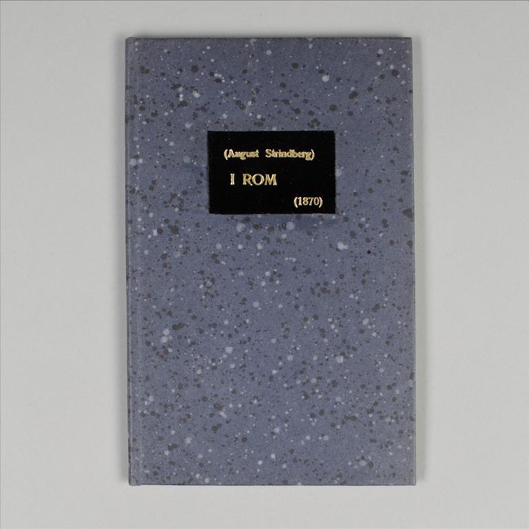 BOK, "I Rom" av August Strindberg, Stockholm 1870.