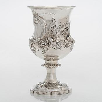 William Smily, a sterling silver Goblet, maker's mark of William Smily, A B Savory & Sons, London 1861.