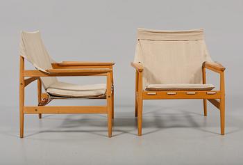 FÅTÖLJER, ett par, "Antilope", Hans Olsen, Viskadalens möbler, Kinna, 1960-tal.