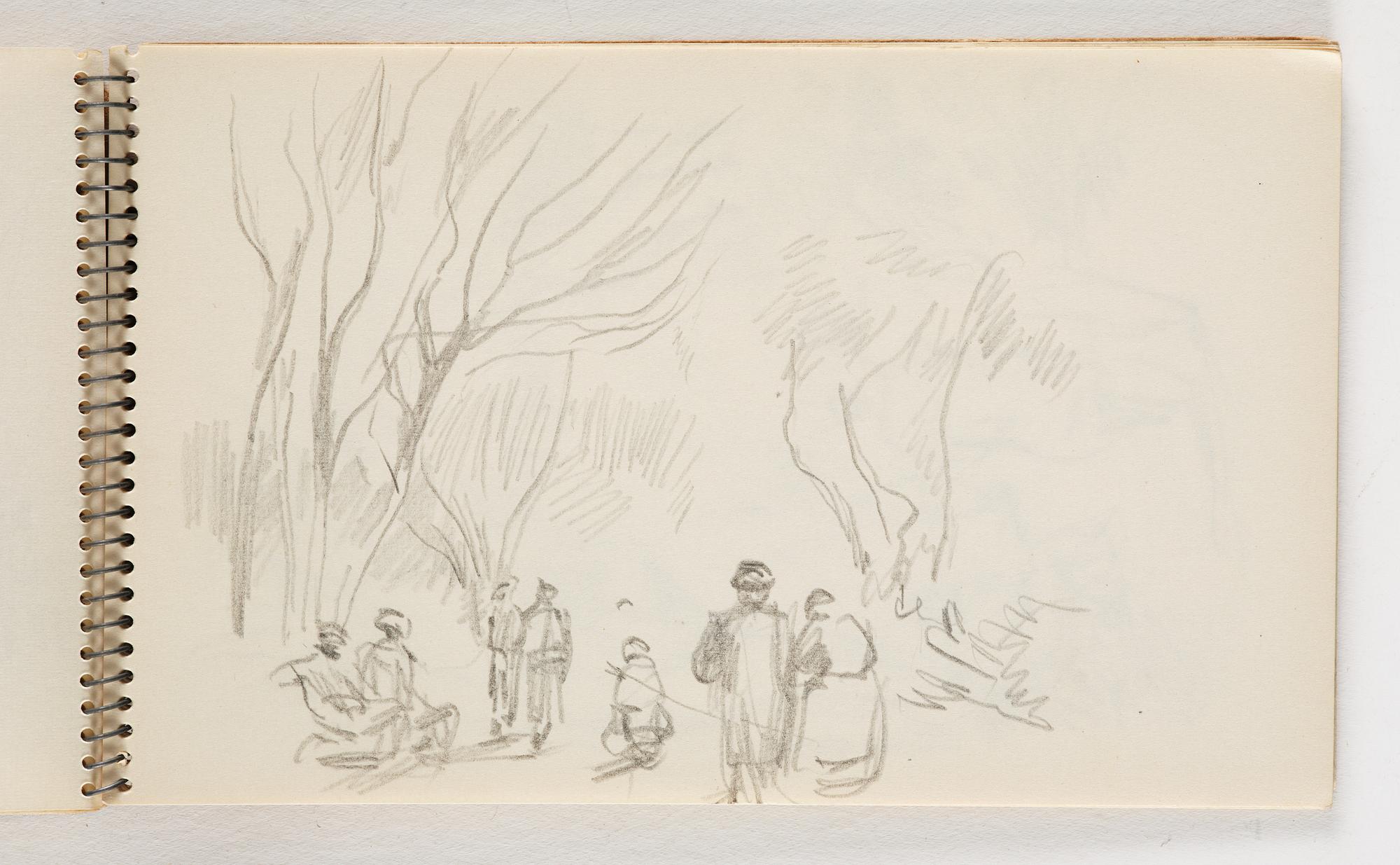 Lotte Laserstein, 10 små skissblock med teckningar.