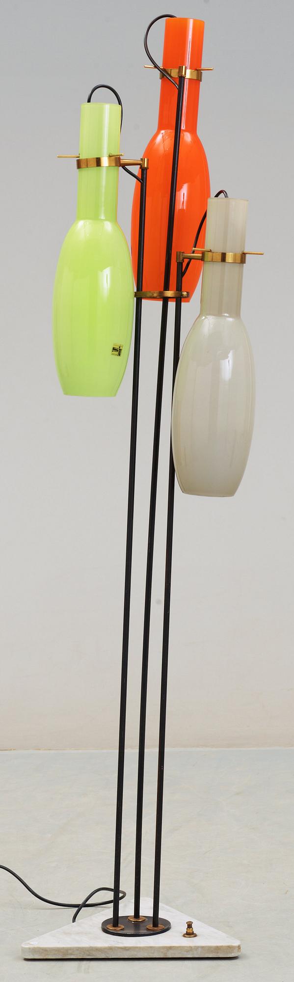 An Italian floor lamp attributed to Stilnovo.