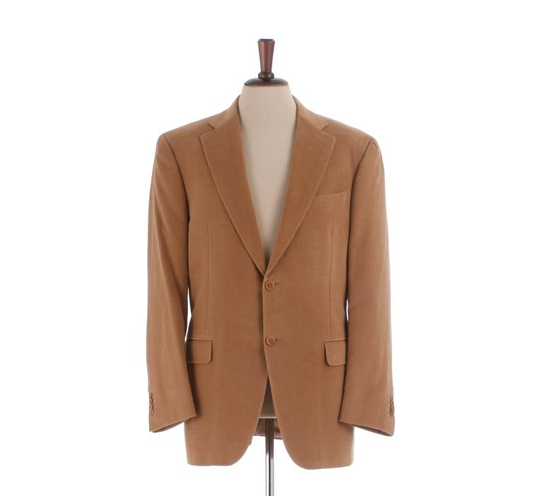 CANALI, a men's beige cotton and cashmere jacket, size 52.