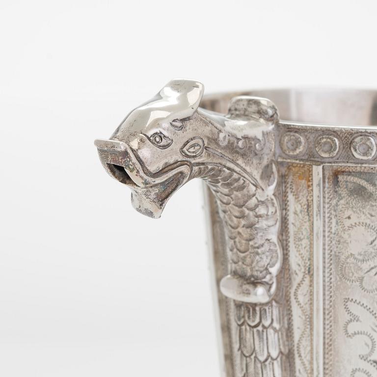 A sterling silver jug, Mexico.