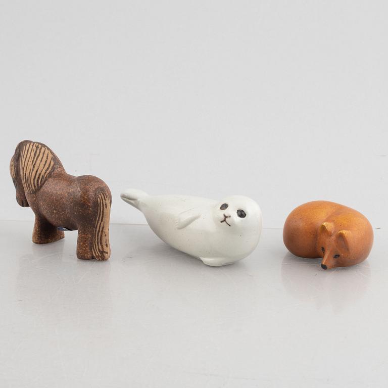 Lisa Larson, figuriner, 6 st, ur serierna "Lillskansen" och "Skansen", Gustavsberg.