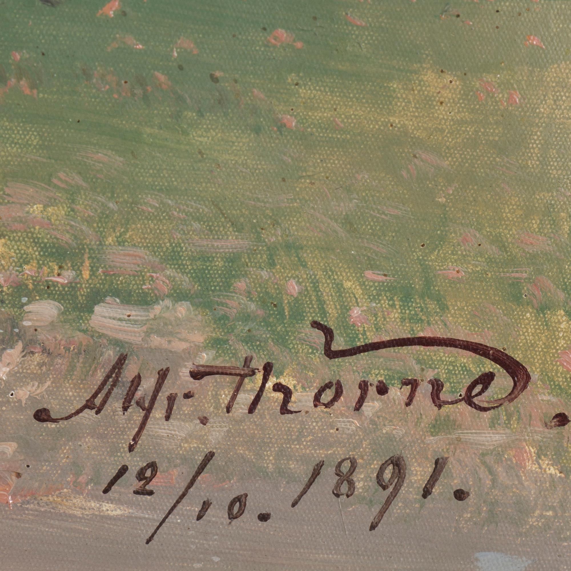 ALFRED THÖRNE, oil on canvas, signed and dated 12/10 1891.