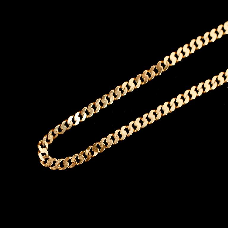 HALSBAND, 18 k guld, kedjelänk. Vikt ca 12 gram.