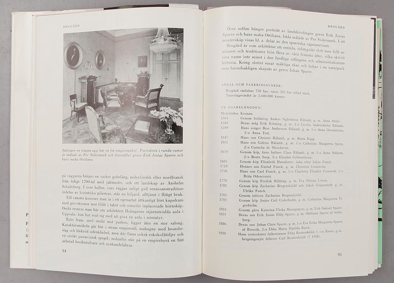 BÖCKER: Slott och Herresäten i Sverige, Allhems förlag, 1960-tal, 18 volymer.