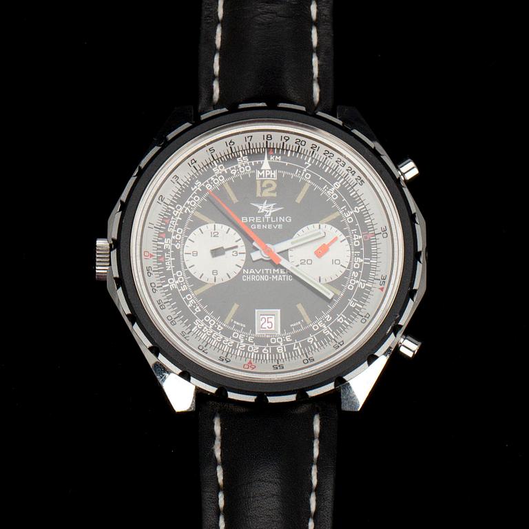 MIESTEN RANNEKELLO. Breitling Navitimer Chrono-Matic teräs n. 1976.