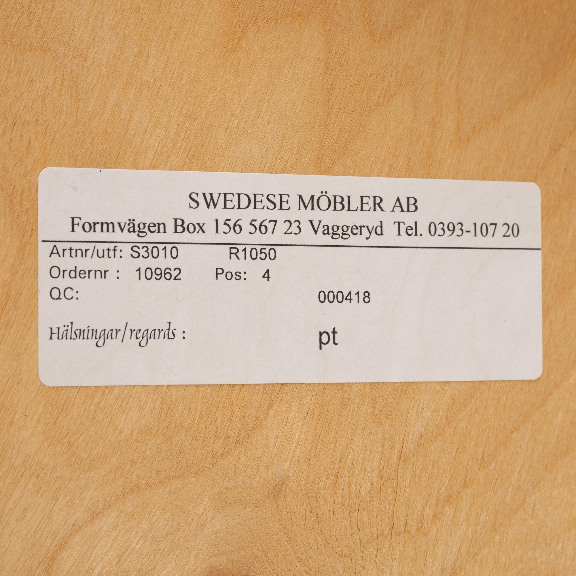 Yngve Ekström, a 'Lamino' armchair with foot stool, Swedese.