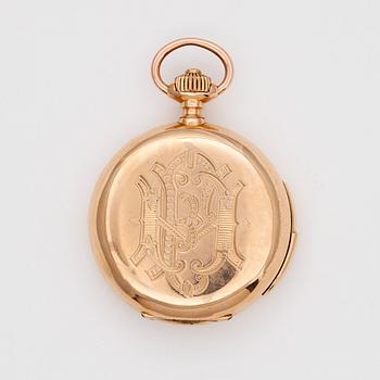 SAVONETTE, minutrepeter, ankargång, guld, ca 1890.