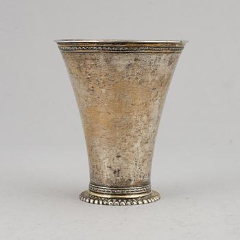 A swedish silver beaker, Gustaf Henning, Stockholm 1747.