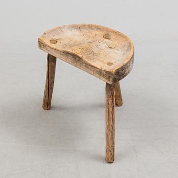 A folk art stool 19th century.