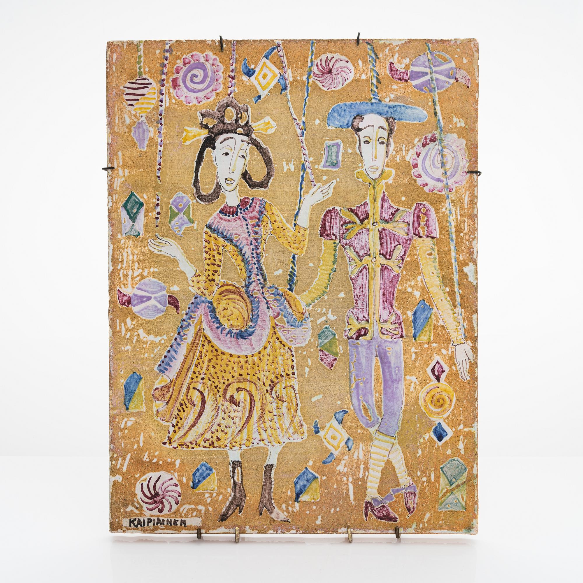 Birger Kaipiainen, A stoneware relief signed Kaipiainen.