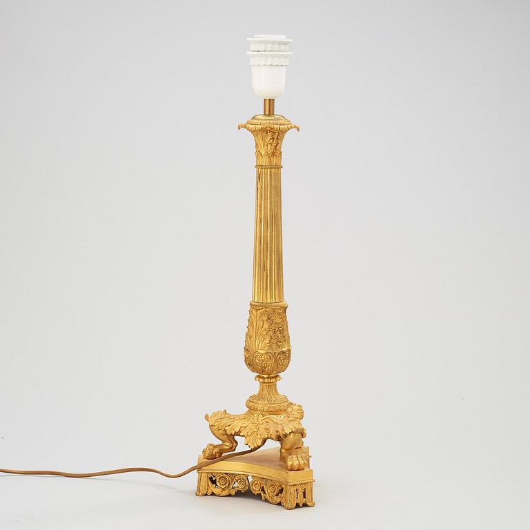 A French Empire early 19th century table lamp.