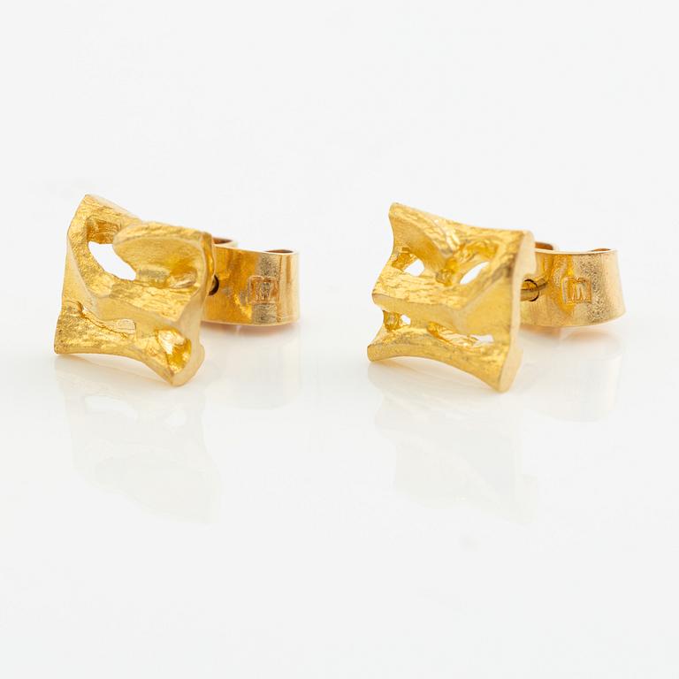 Lapponia, a pair of earrings 18K gold, Finland.