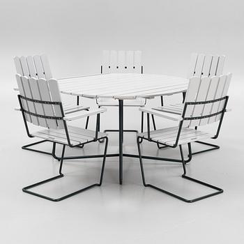 Garden furniture 6 pcs, Grythyttan late 1900s/2000s.