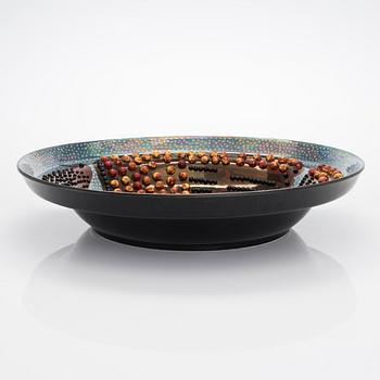 Birger Kaipiainen, koristemalja, kivitavaraa, signeerattu Kaipiainen Arabia.