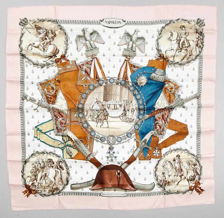 SCARF, siden, "Napoléon", Philippe Ledoux, Hermès, Paris.