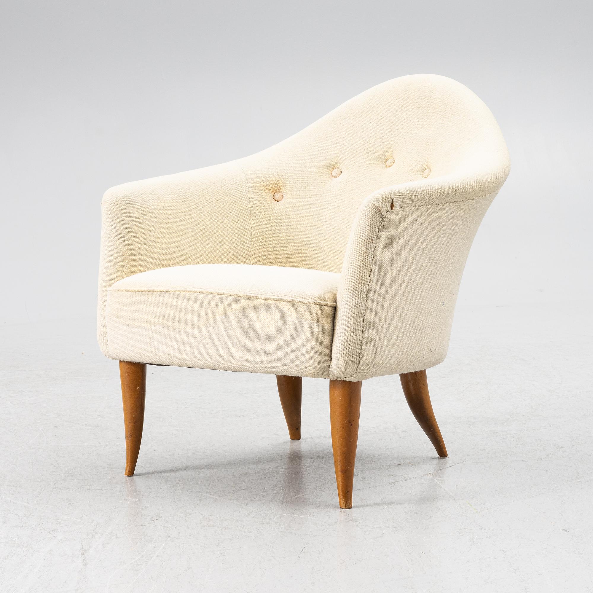 Kerstin Hörlin-Holmquist, armchair, "Little Adam" from the series "Paradiset", Triva, Nordiska Kompaniet, mid-20th century.