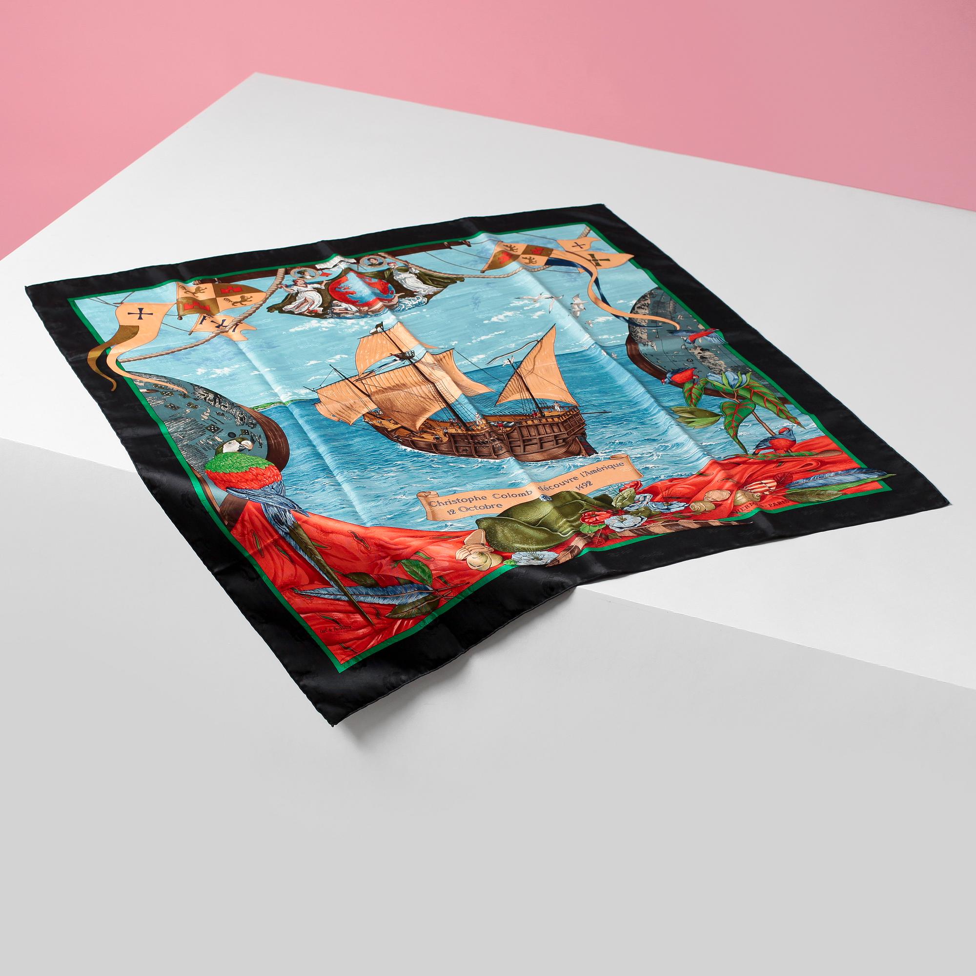 SCARF, "Christophe Colomb découvre l'Amerique 12 octobre 1492", Hermès.