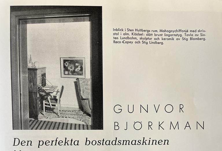 Elias Svedberg, a rare "Eftermiddag" (Afternoon) armchair, Nordiska Kompaniet, Sweden, ca. 1937.