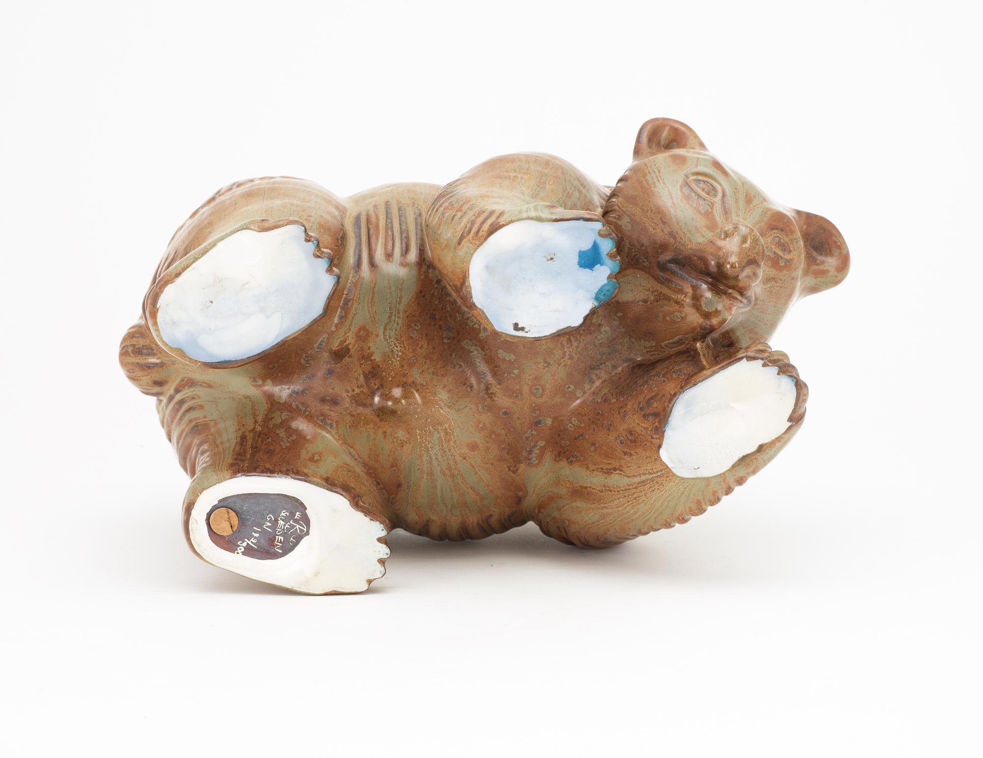 A Gunnar Nylund stoneware figure of a bear, Rörstrand.