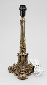 BORDSLAMPA, brons, senempire, 1800-talets andra hälft.