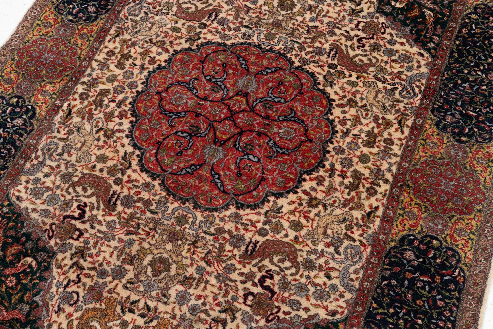 A semi-antique Lahore rug, north India, c 220 x 159 cm .