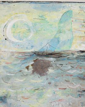 CO Hultén, gouache on paper laid on paper panel, signed and executed 1946.