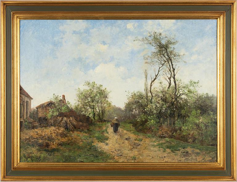 Léon Germain Pelouse, Landscape with a Wandering Woman.