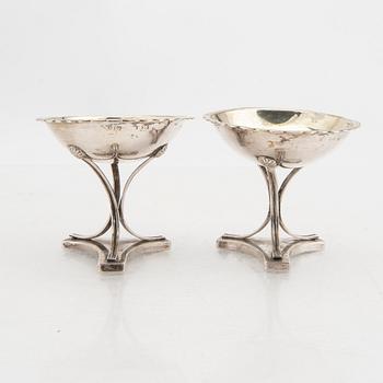 A Swedish 19th century pair of silver salters mark of Joachim Flodin Stockholm 1820 weight 104 grams.