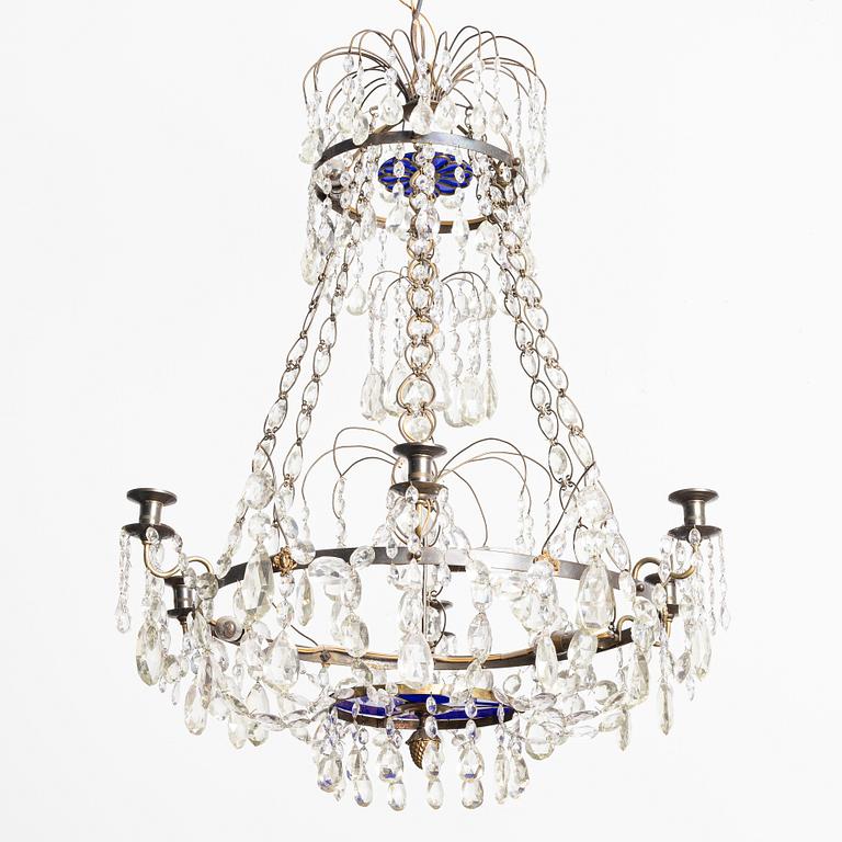 A Gustavian style chandelier, early 20th Century.