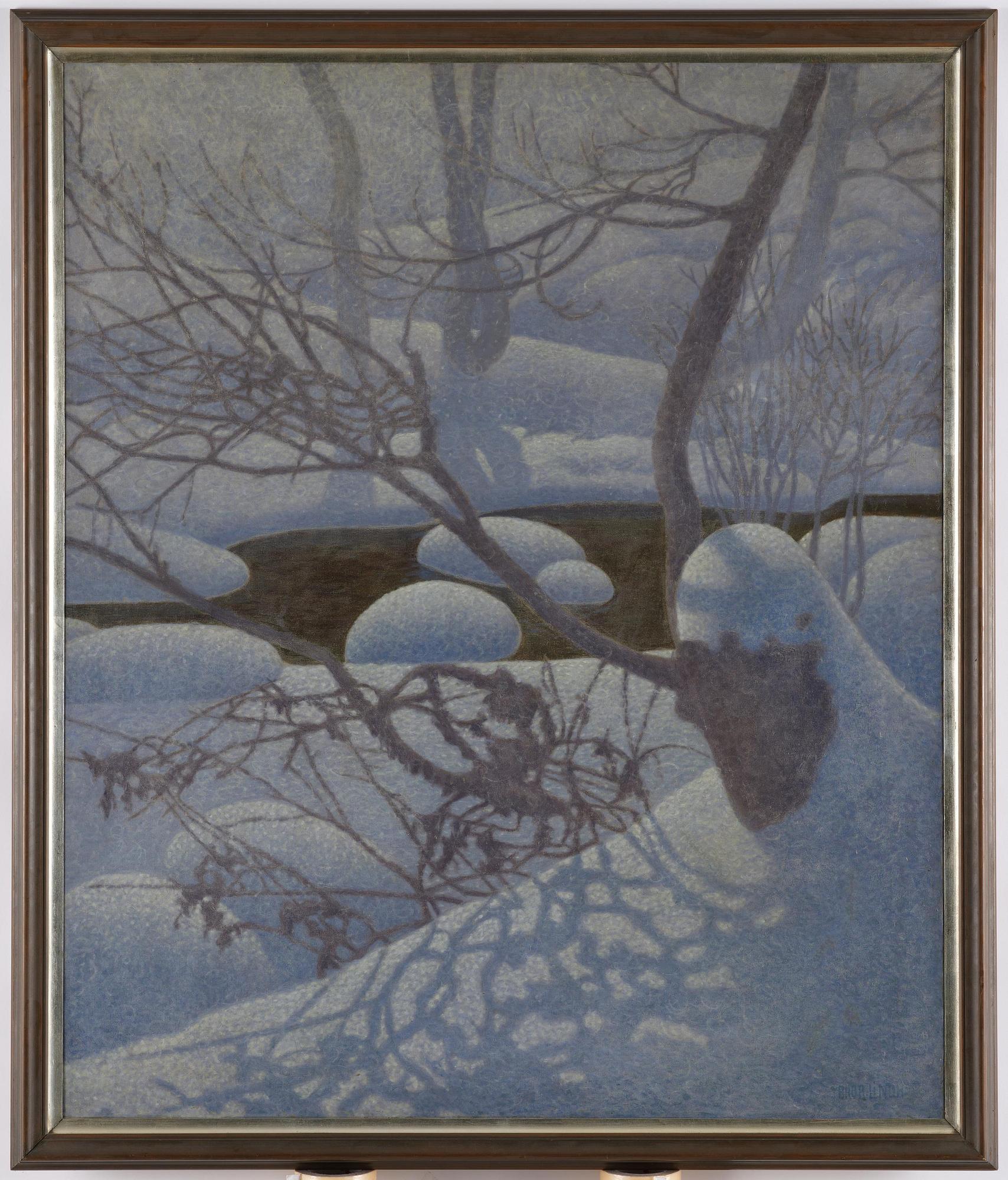 Bror Lindh, Snölandskap i månsken.