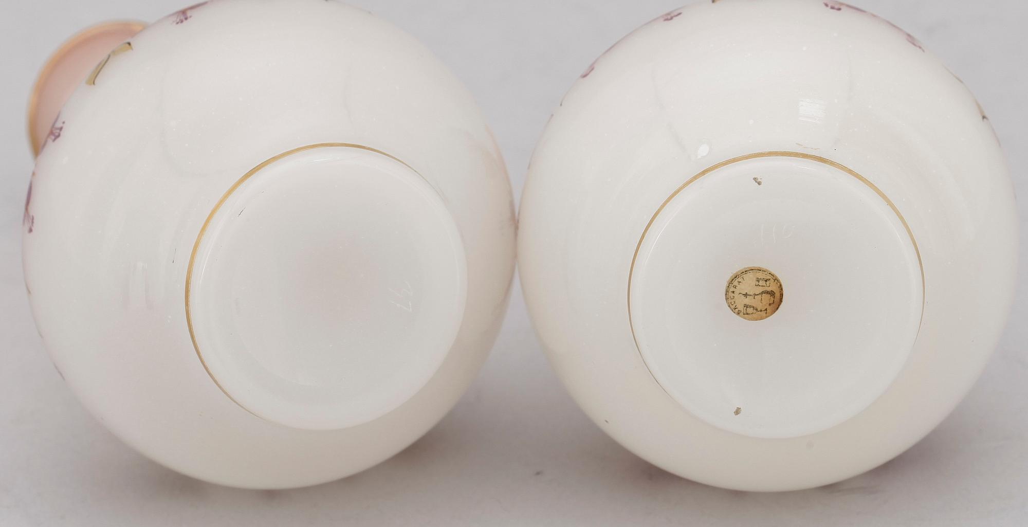 VASER ett par, glas, Baccarat, 1800/1900-tal.