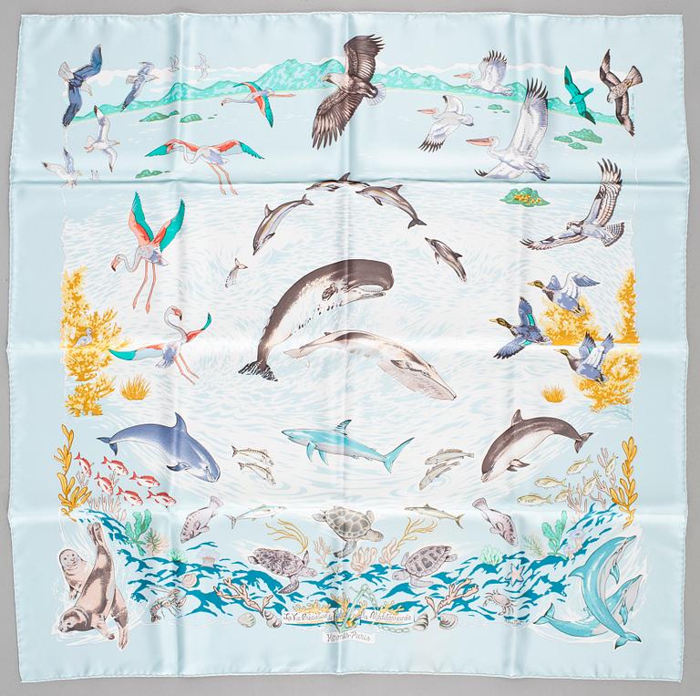 HERMÈS, scarf, " La vie Precieuse de la Mediterranée".