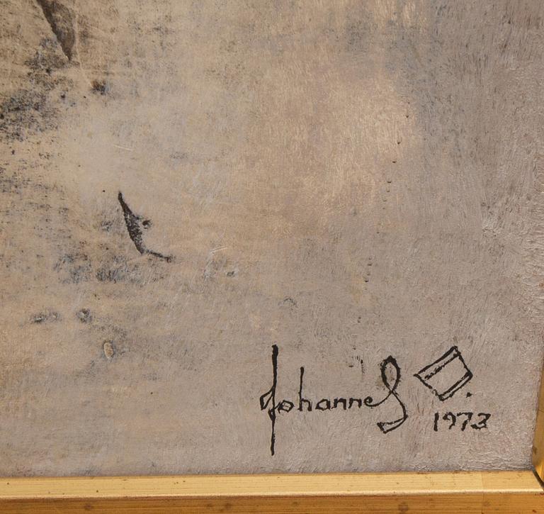 JOHANNES OLSSON, olja på pannå, signerad och daterad- 1973.