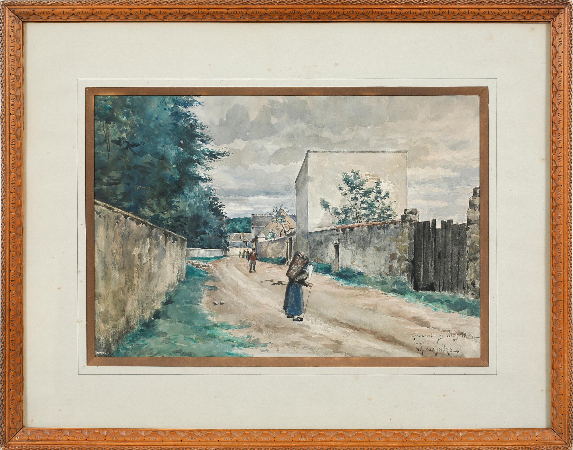 CARL FREDRIK VON SALTZA, a watercolor, signed and dated 1881.