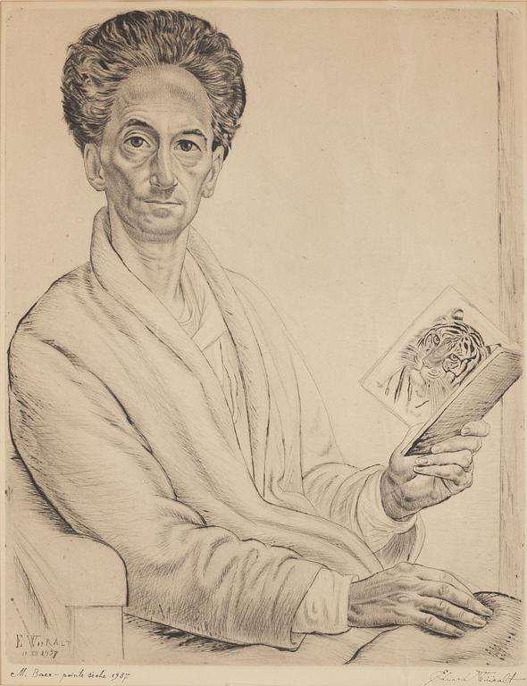 EDUARD WIIRALT, torrnålsgravyr, signerad i bläck Eduard Wiiralt.