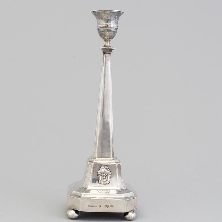 PEHR ZETHELIUS, a silver candlestick, Stockholm, 1799.